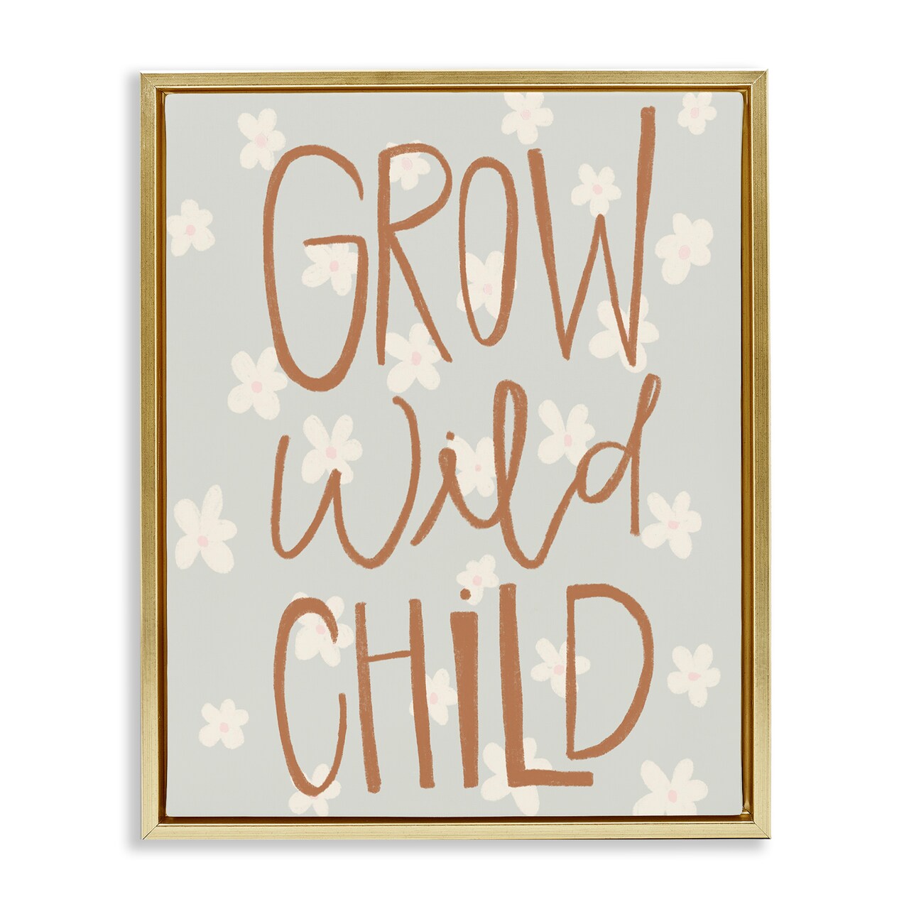 Stupell Industries Grow Wild Child Flowers Floating Frame, design by Katie Griggs